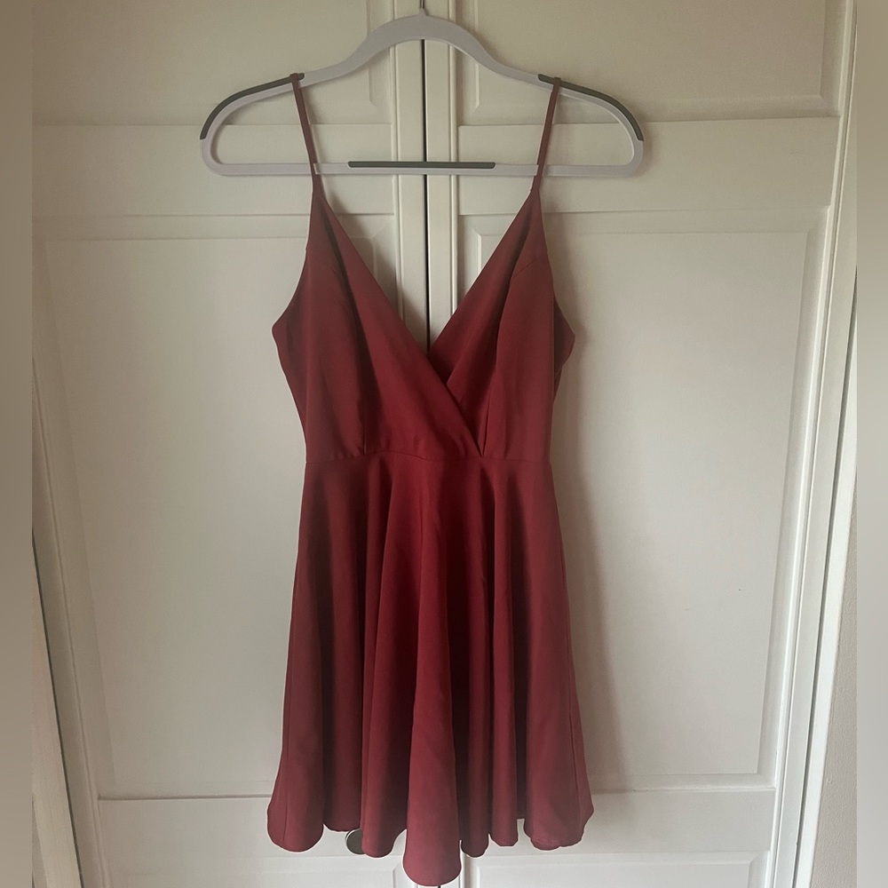Red Flowy Dress